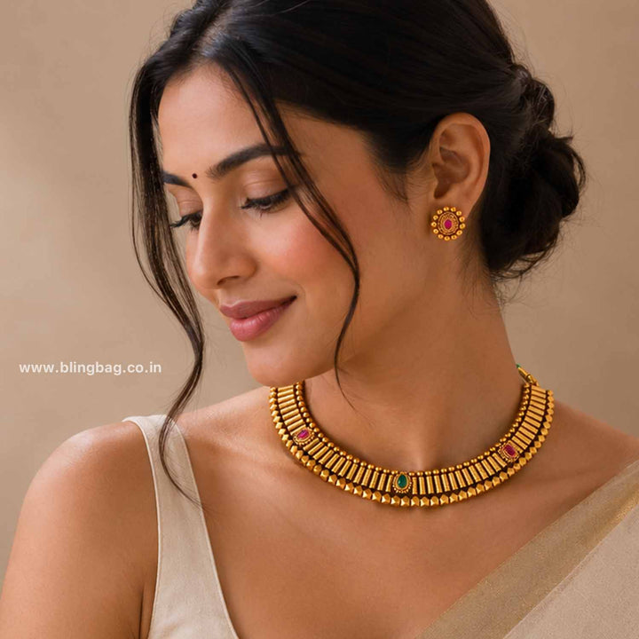 Multicolor Saaj Antique Jewellery Set- New Arrival