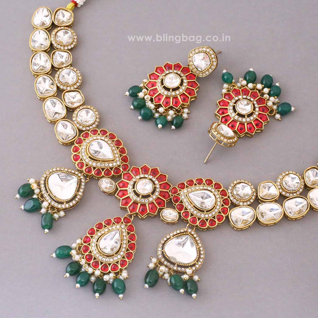Multicolor Saanvishi Kundan Jewellery Set