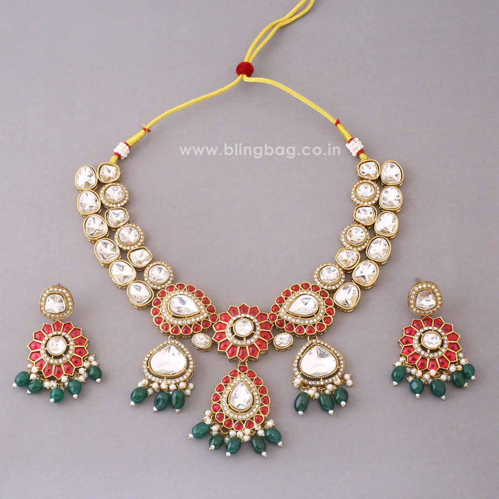 Multicolor Saanvishi Kundan Jewellery Set