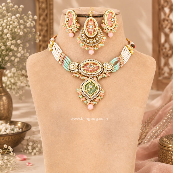 Multicolor Saavi Kundan Jewellery Set - New Arrival