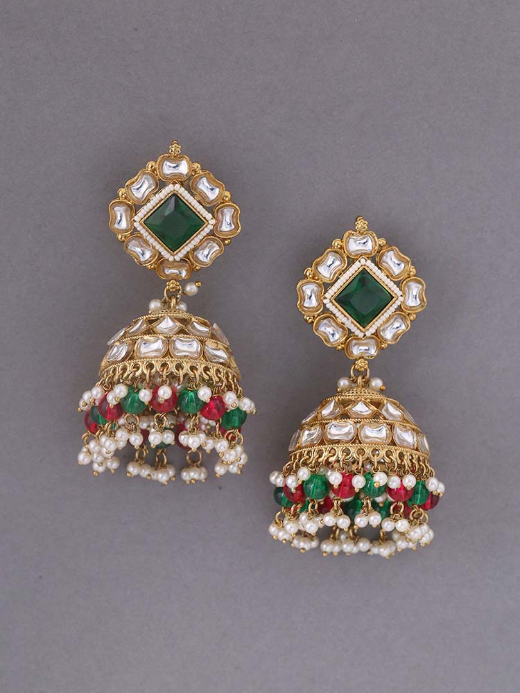 Multicolor Sadhika Ethnic Jhumkis