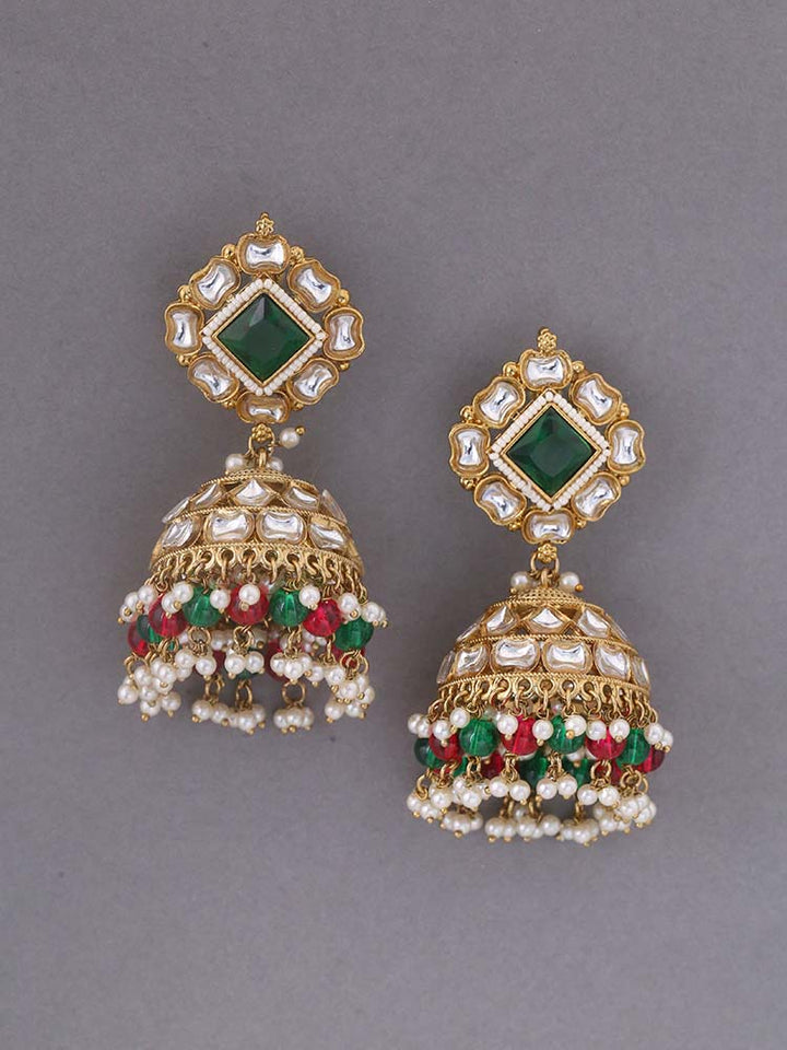 Multicolor Sadhika Ethnic Jhumkis