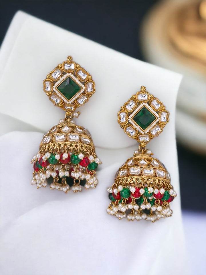 Multicolor Sadhika Ethnic Jhumkis