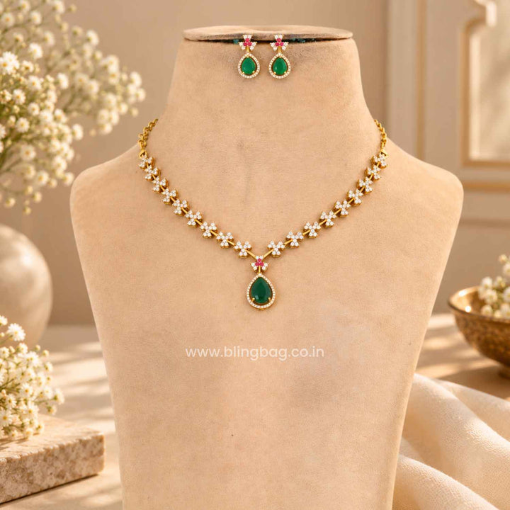 Multicolor Sakshara Antique Jewellery Set- New Arrival
