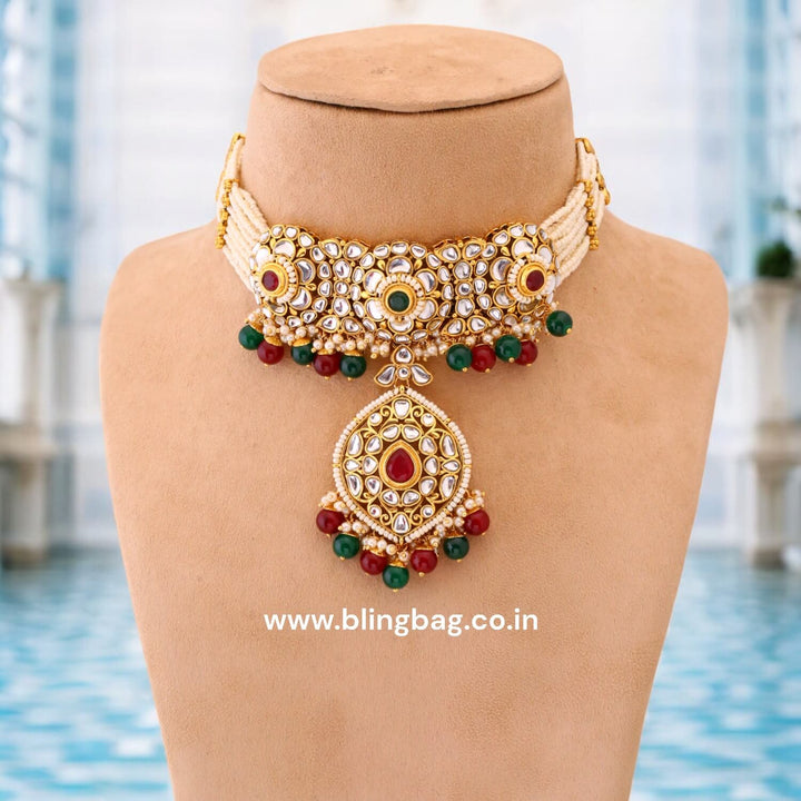 Multicolor Saloni Kundan Jewellery Set