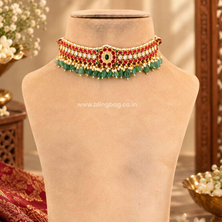 Multicolor Samira Antique Jewellery Set- New Arrival