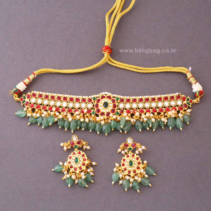 Multicolor Samira Antique Jewellery Set- New Arrival