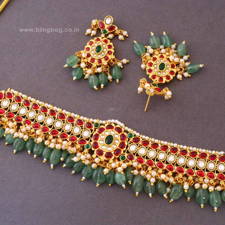 Multicolor Samira Antique Jewellery Set- New Arrival