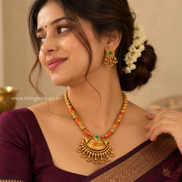 Multicolor Sanskritii Antique Jewellery Set- New Arrival