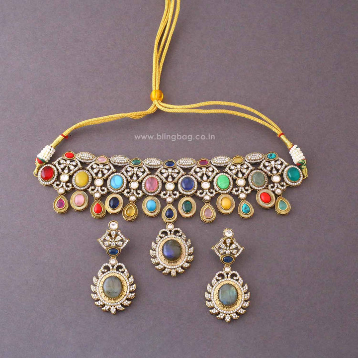 Multicolor Sara Victorian Jewellery Set - New Arrival