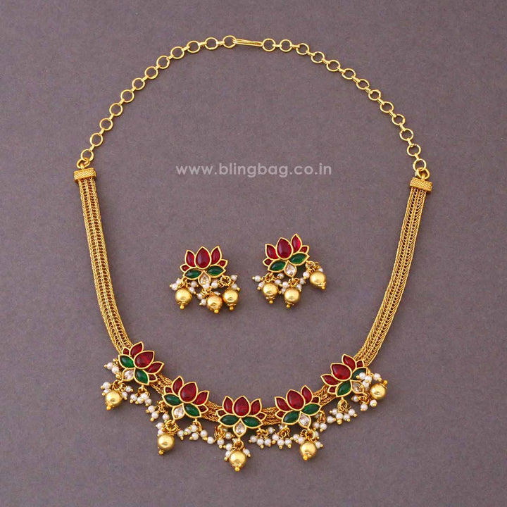 Multicolor Sarisha Antique Jewellery Set- New Arrival