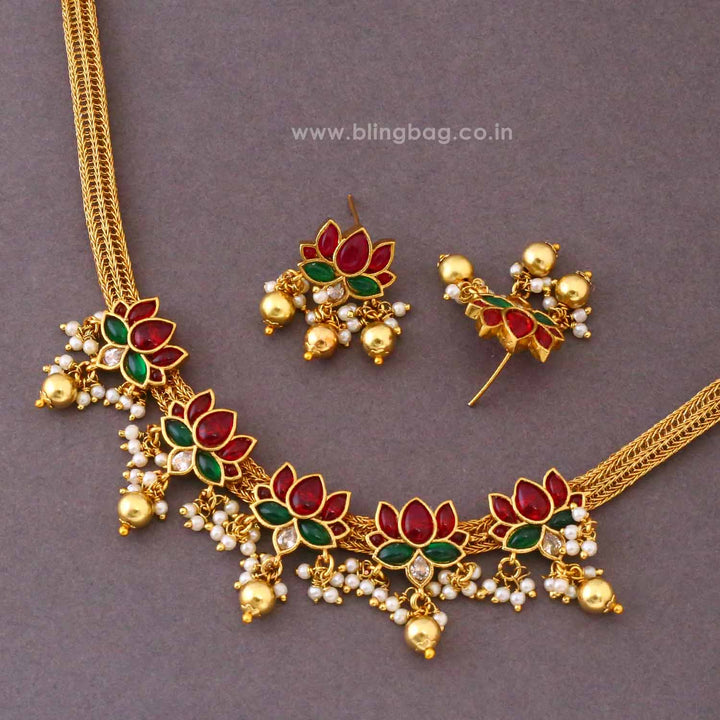 Multicolor Sarisha Antique Jewellery Set- New Arrival