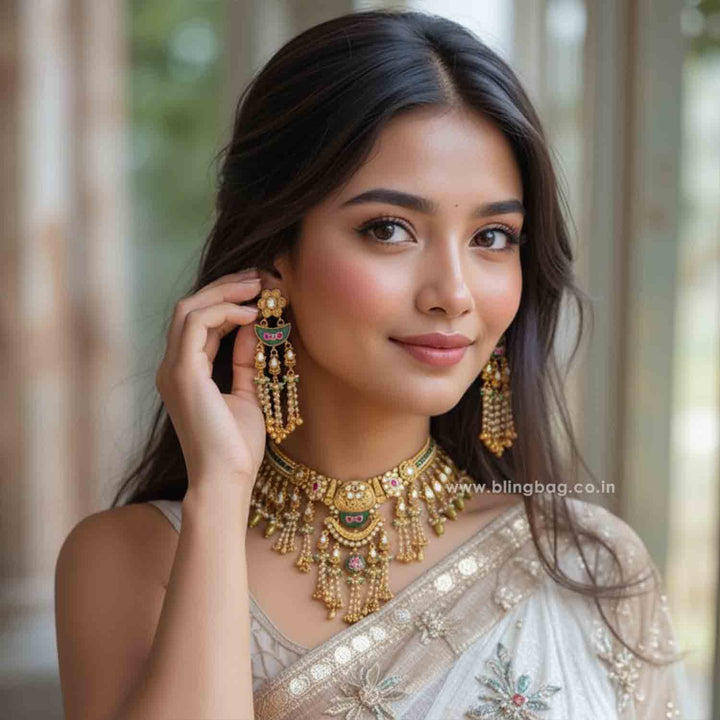 Multicolor Sathvika Heritage Jewellery Set - New Arrival