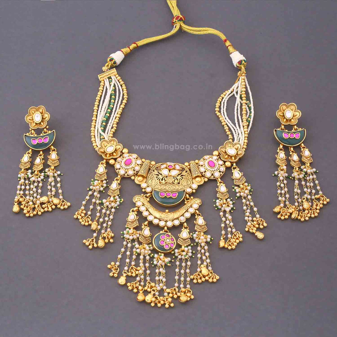 Multicolor Sathvika Heritage Jewellery Set - New Arrival