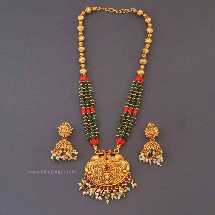 Multicolor Satiya Temple Jewellery Set - New Arrival