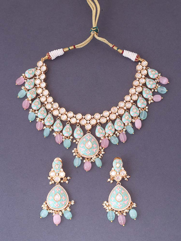 Multicolor Savitri Meena Jewellery Set