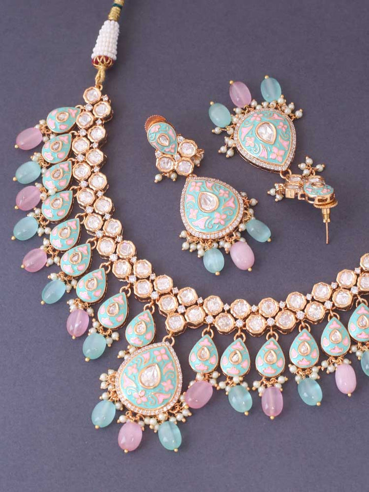 Multicolor Savitri Meena Jewellery Set