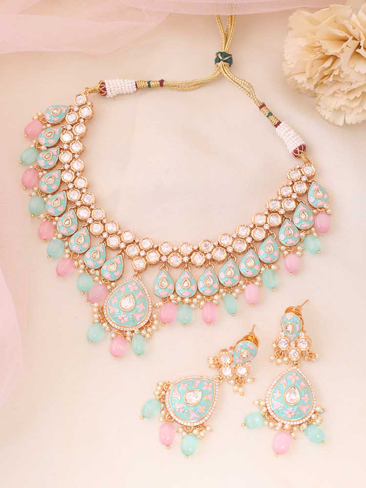 Multicolor Savitri Meena Jewellery Set