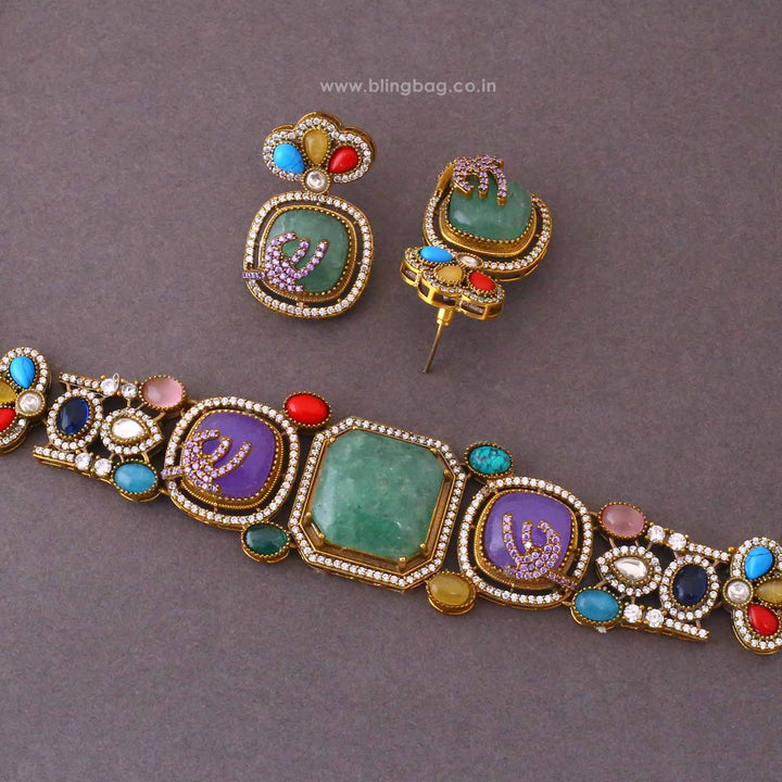 Multicolor Scarlette Victorian Jewellery Set - New Arrival