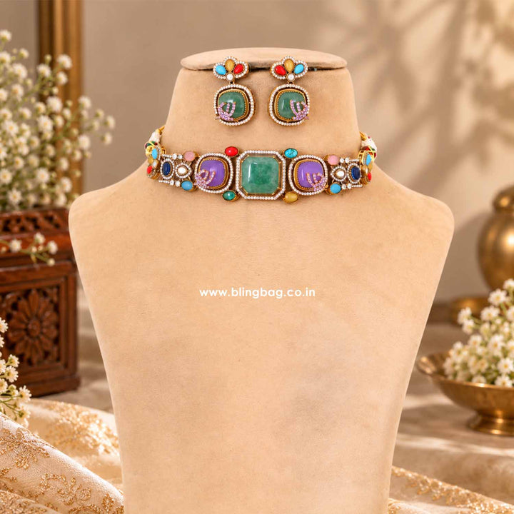 Multicolor Scarlette Victorian Jewellery Set - New Arrival