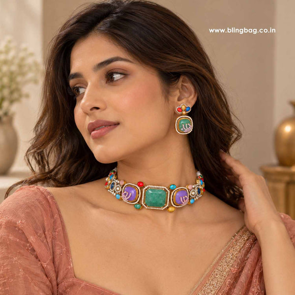 Multicolor Scarlette Victorian Jewellery Set - New Arrival