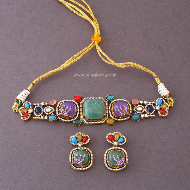 Multicolor Scarlette Victorian Jewellery Set - New Arrival