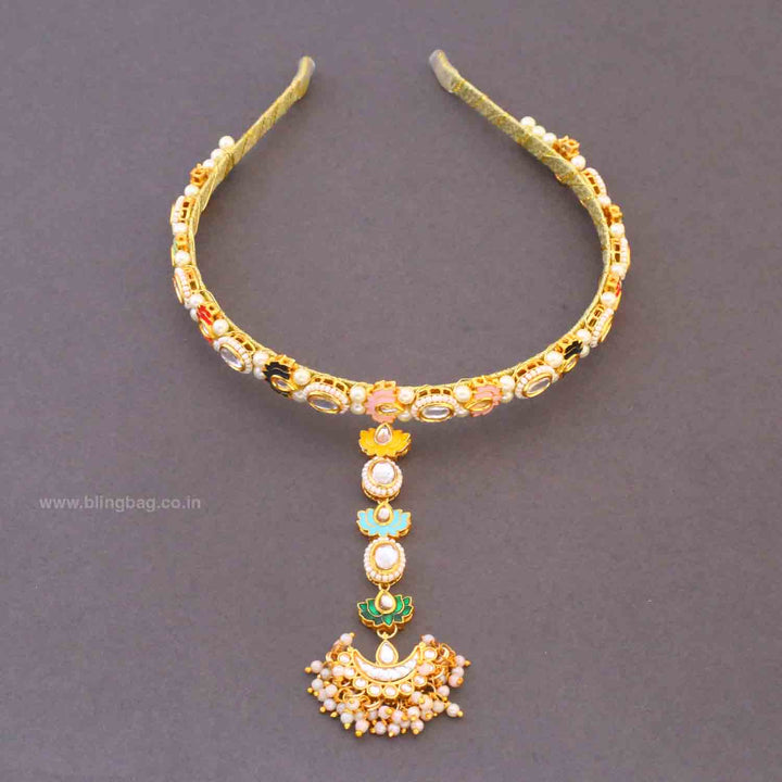 Multicolor Senitaa Hairband With Tikka