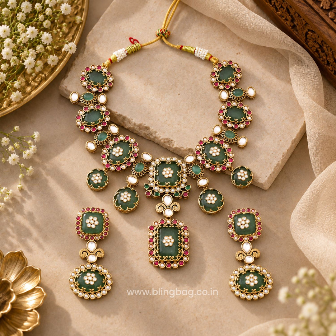 Multicolor Serena Victorian Jewellery Set - New Arrival