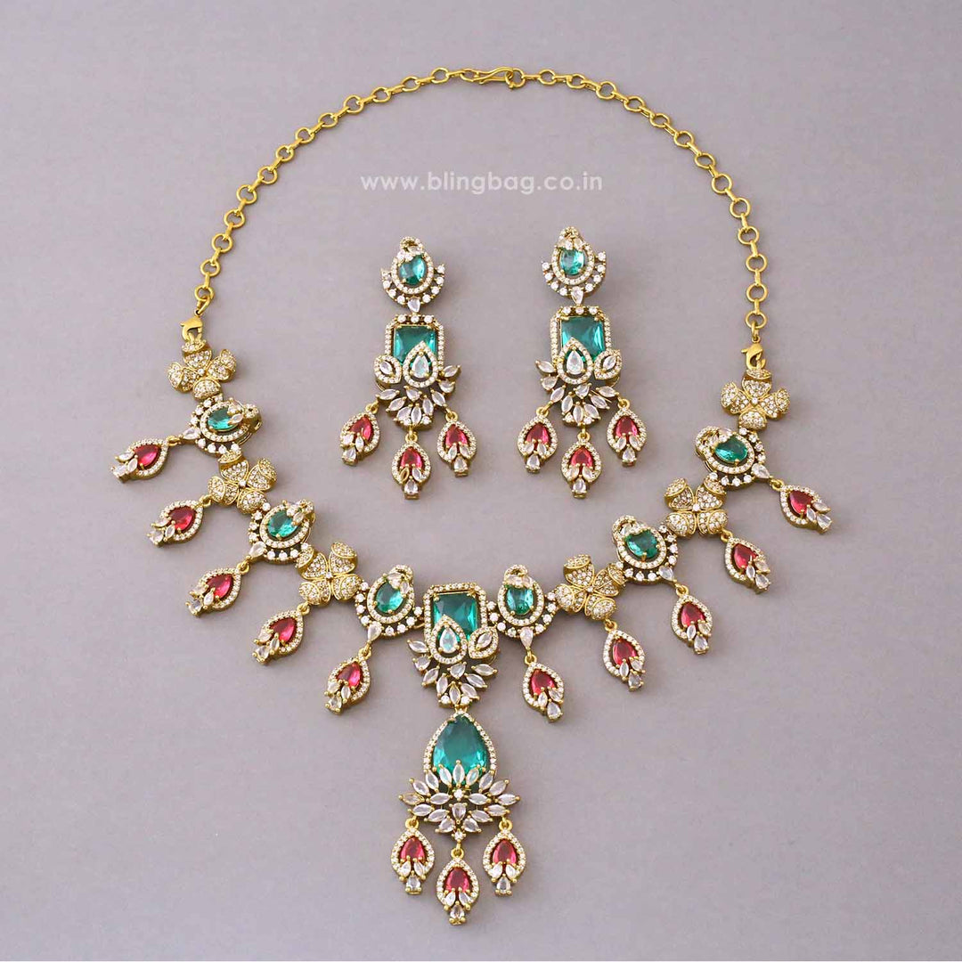 Multicolor Serenity Victorian Jewellery Set - New Arrival
