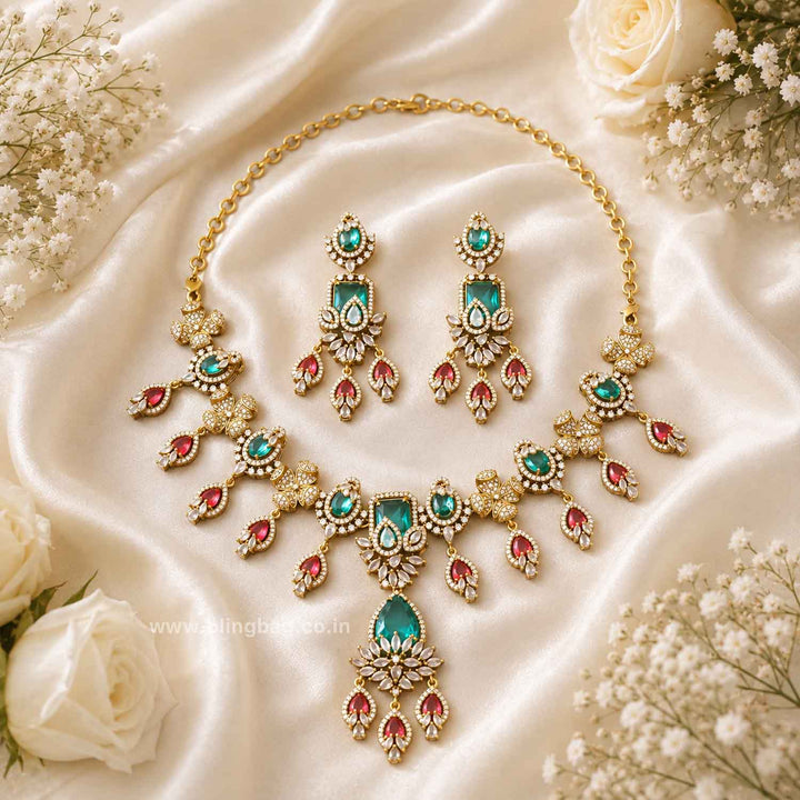 Multicolor Serenity Victorian Jewellery Set - New Arrival