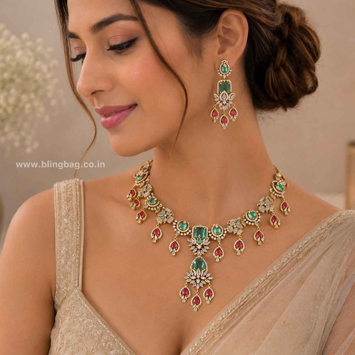 Multicolor Serenity Victorian Jewellery Set - New Arrival