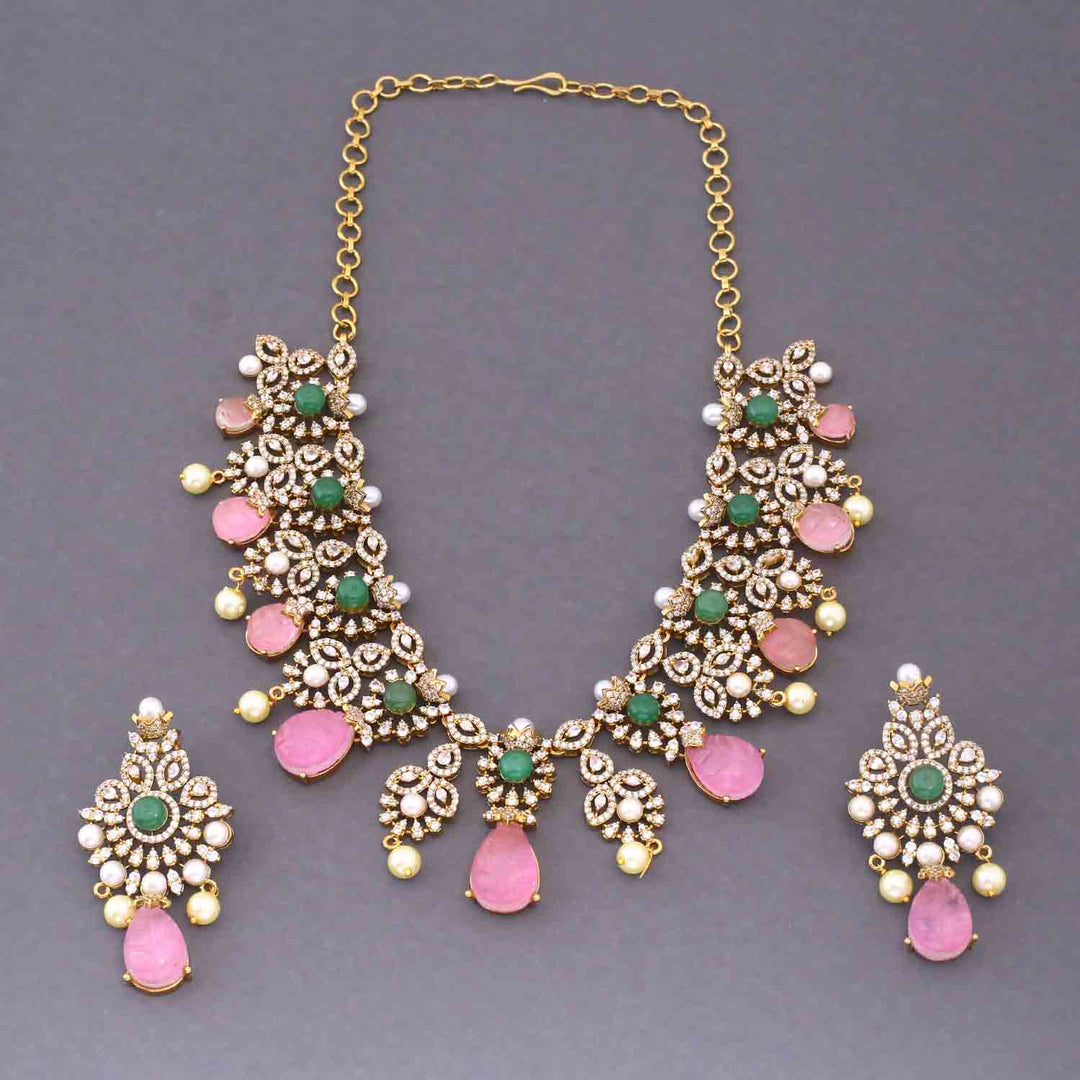 Multicolor Serenya Antique Jewellery Set - New Arrival