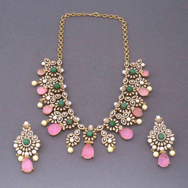 Multicolor Serenya Antique Jewellery Set - New Arrival