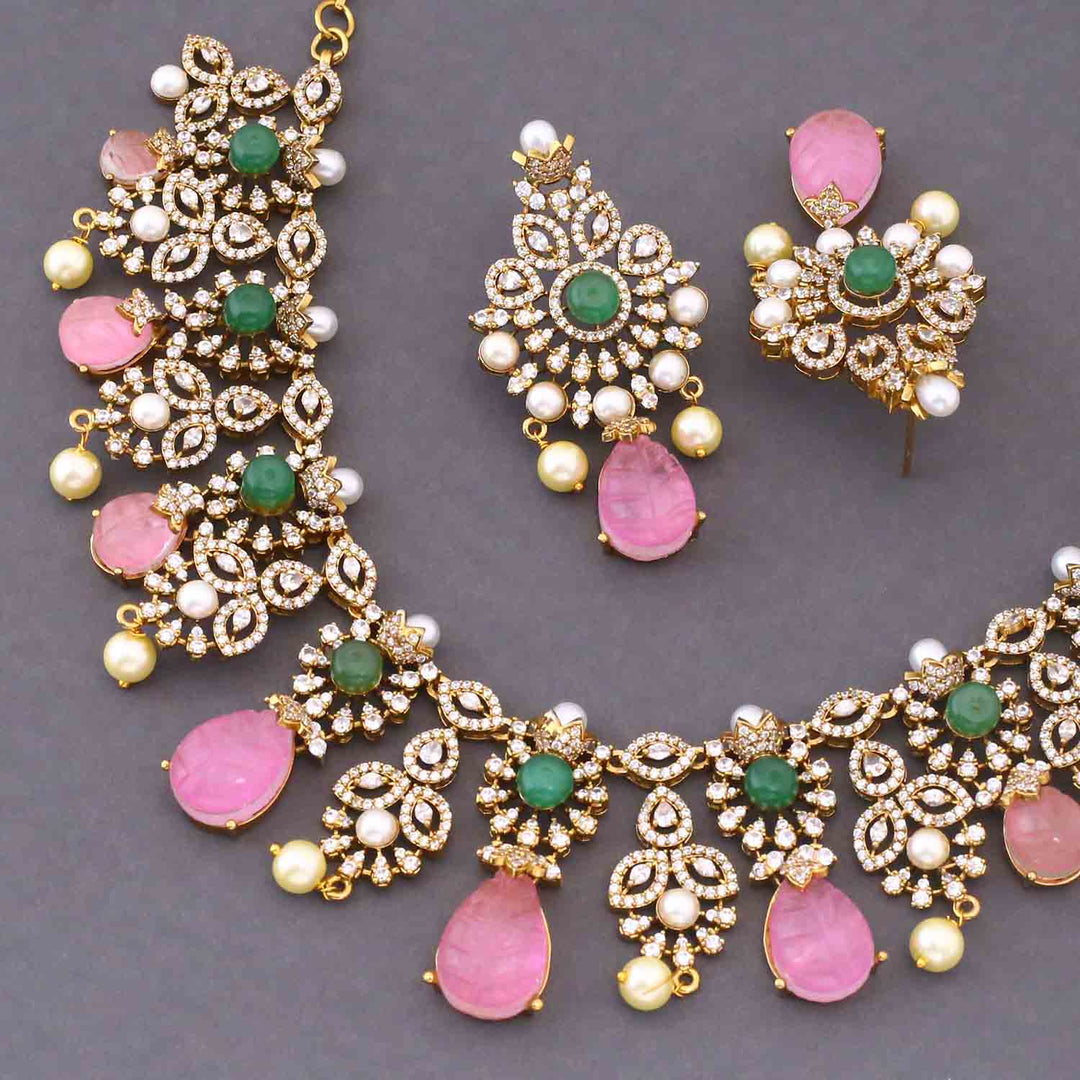 Multicolor Serenya Antique Jewellery Set - New Arrival