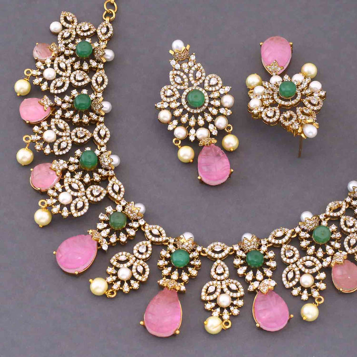 Multicolor Serenya Antique Jewellery Set - New Arrival