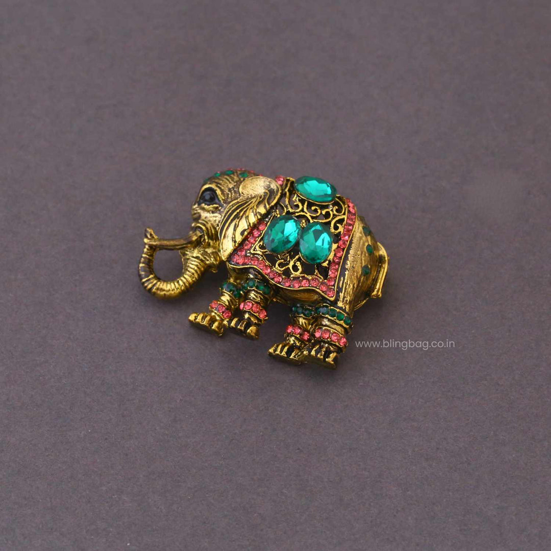 Multicolor Shahi Hathira Brooch