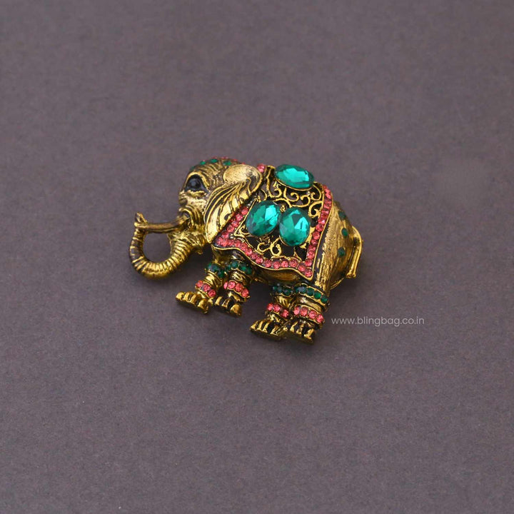 Multicolor Shahi Hathira Brooch