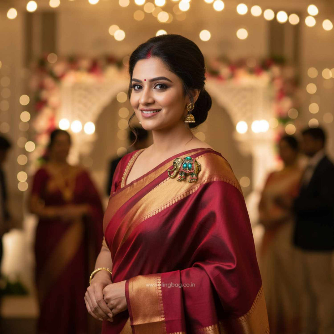 Multicolor Shahi Hathira Brooch