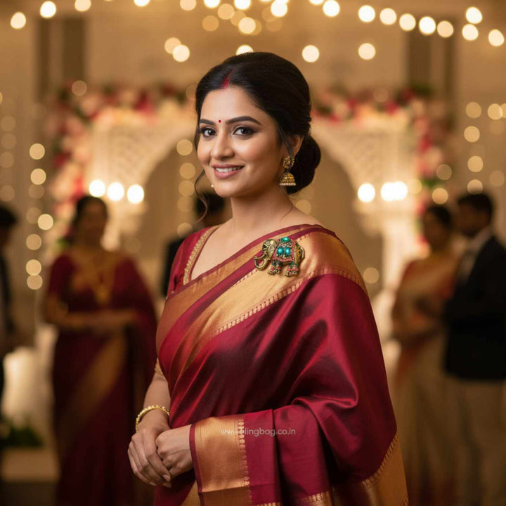 Multicolor Shahi Hathira Brooch