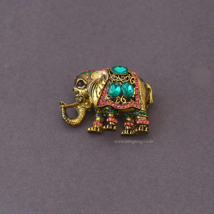 Multicolor Shahi Hathira Brooch