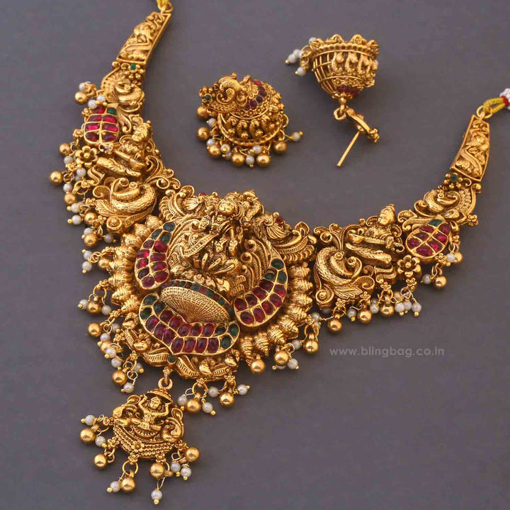 Multicolor Shailajataa Temple Jewellery Set - New Arrival