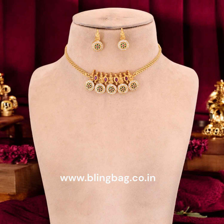 Multicolor Shaktima Temple Jewellery Set- New Arrival