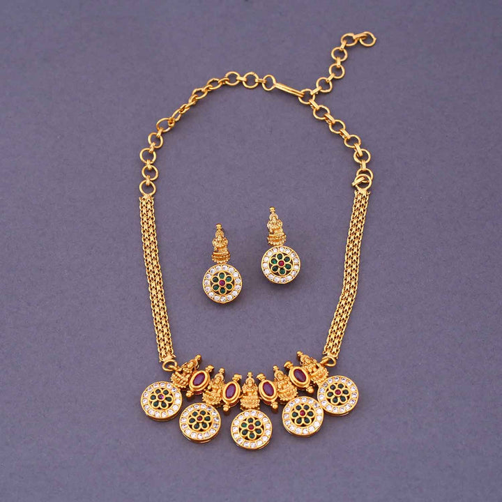 Multicolor Shaktima Temple Jewellery Set- New Arrival