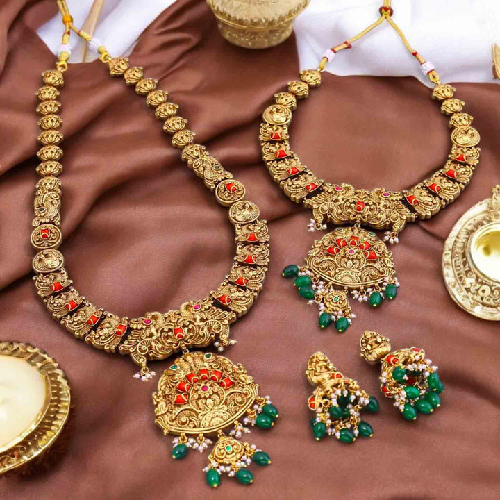 Multicolor Shaviyan Bridal Temple Jewellery Set- New Arrival
