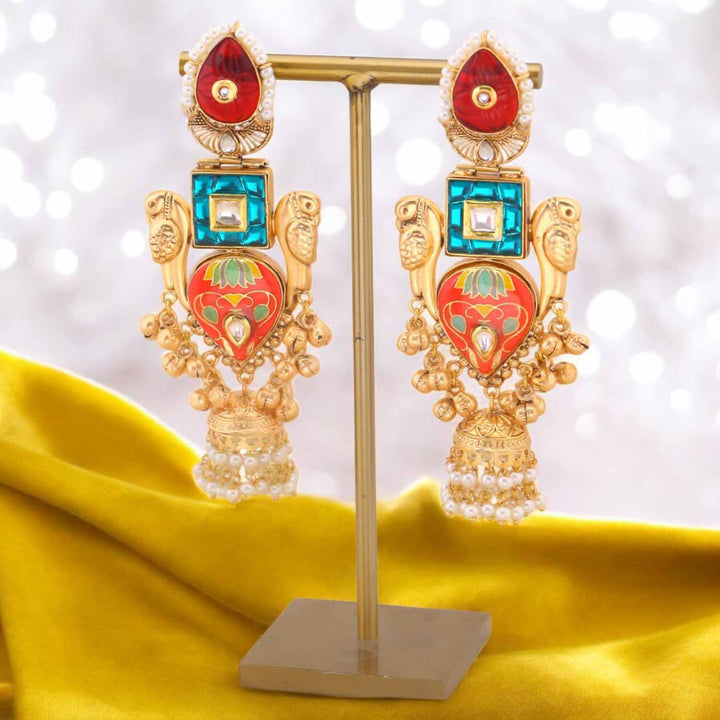 Multicolor Sheshna Jhumkis