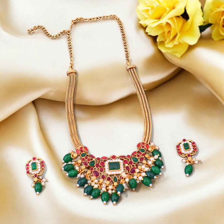 Multicolor Shinaa Antique Jewellery Set - New Arrival
