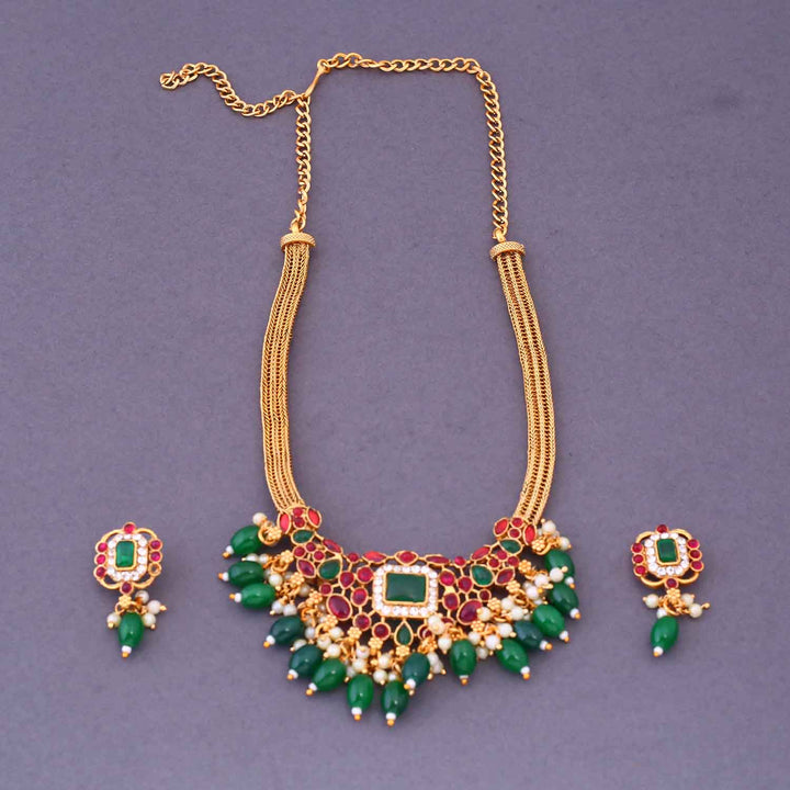 Multicolor Shinaa Antique Jewellery Set - New Arrival
