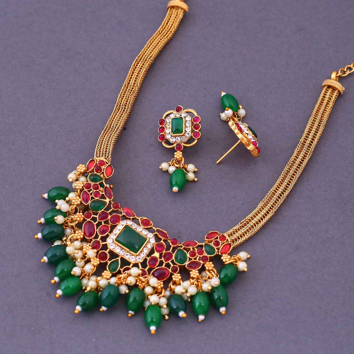 Multicolor Shinaa Antique Jewellery Set - New Arrival
