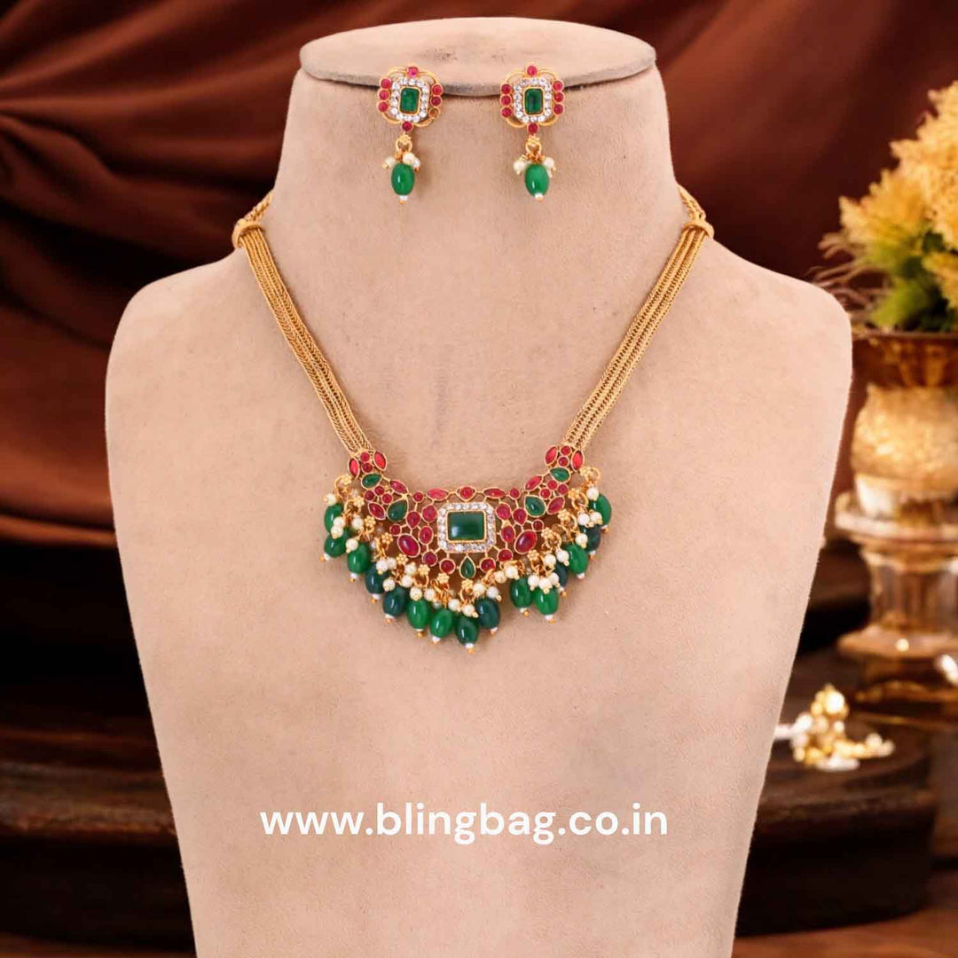 Multicolor Shinaa Antique Jewellery Set - New Arrival