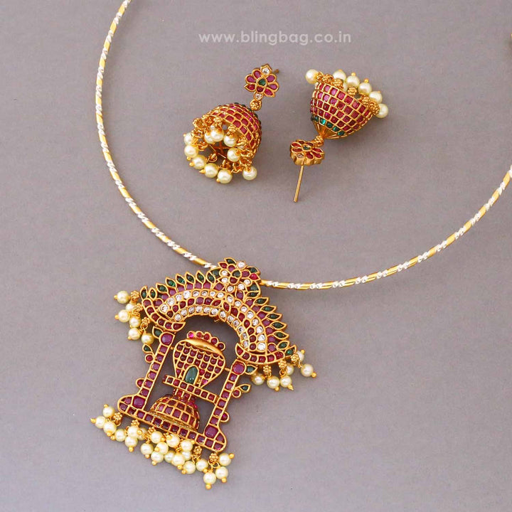 Multicolor Shiva Pendant Set
